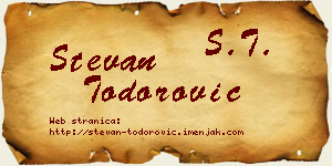 Stevan Todorović vizit kartica